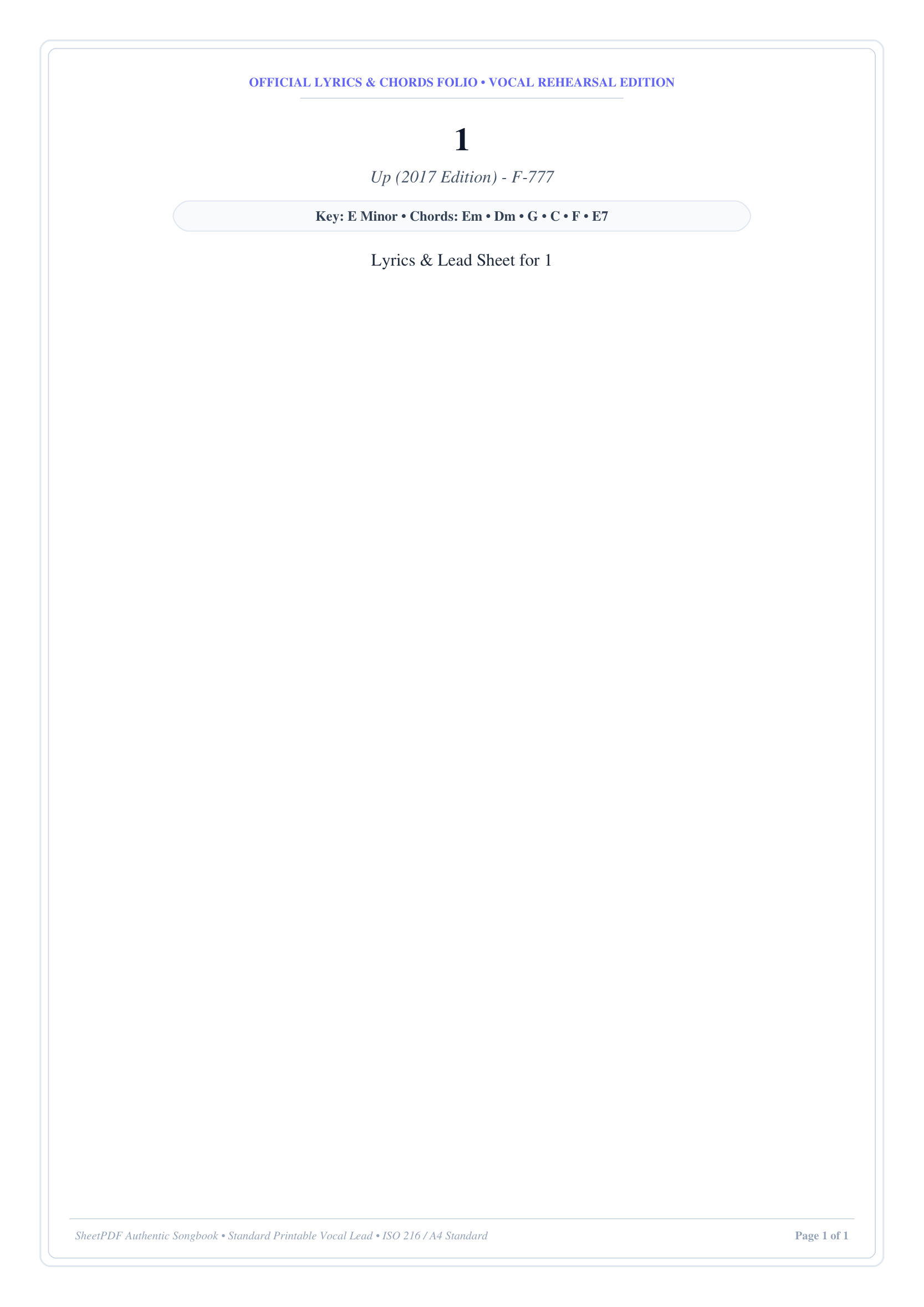 1 Piano Sheet Music Page 1 Free PDF