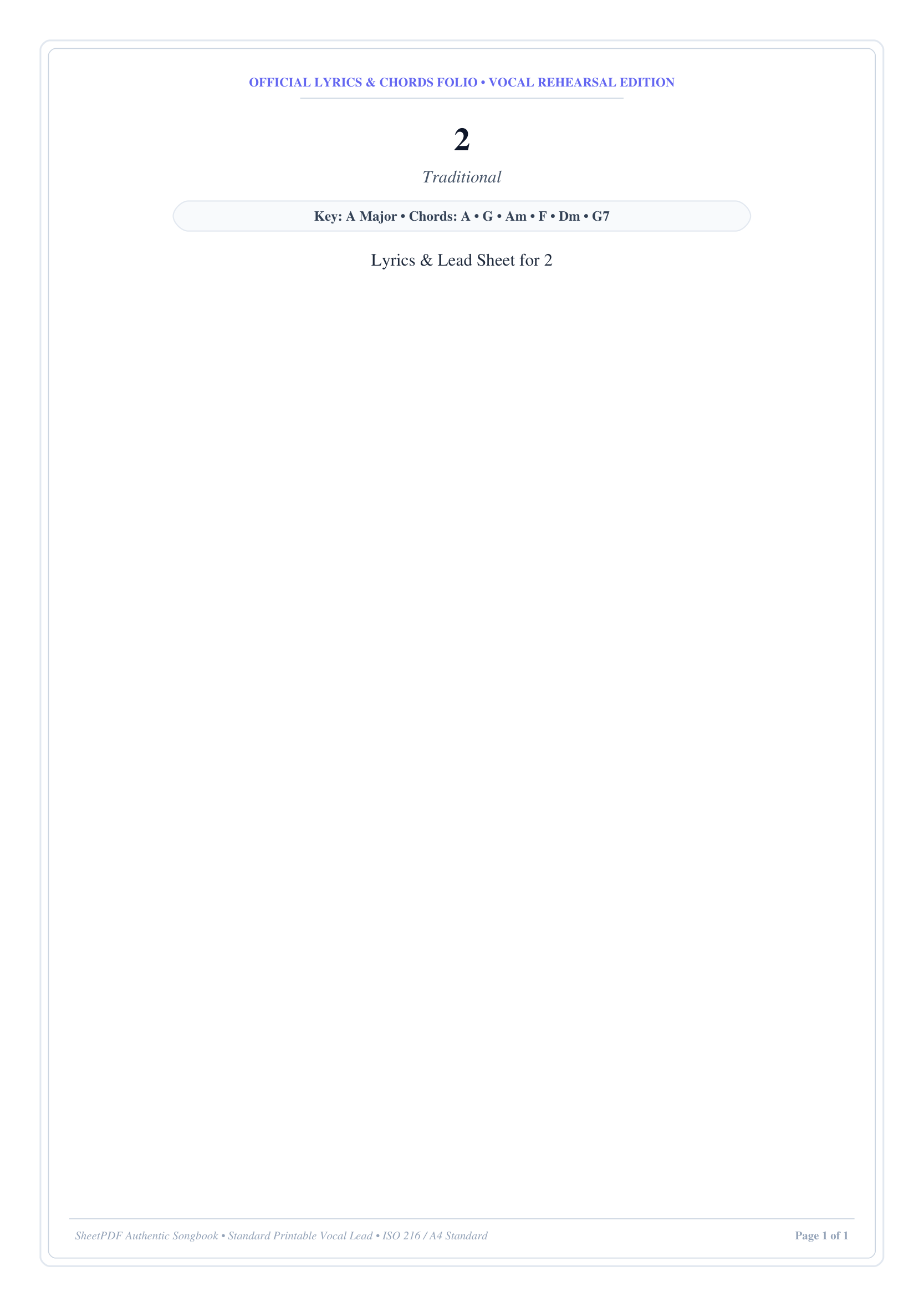 2 Piano Sheet Music Page 1 Free PDF
