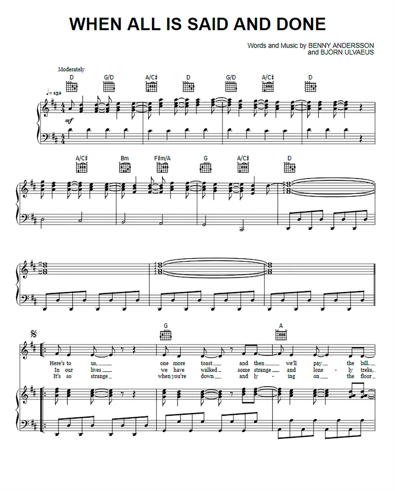 When All Is Said And Done Piano Sheet Music Page 1 Free PDF