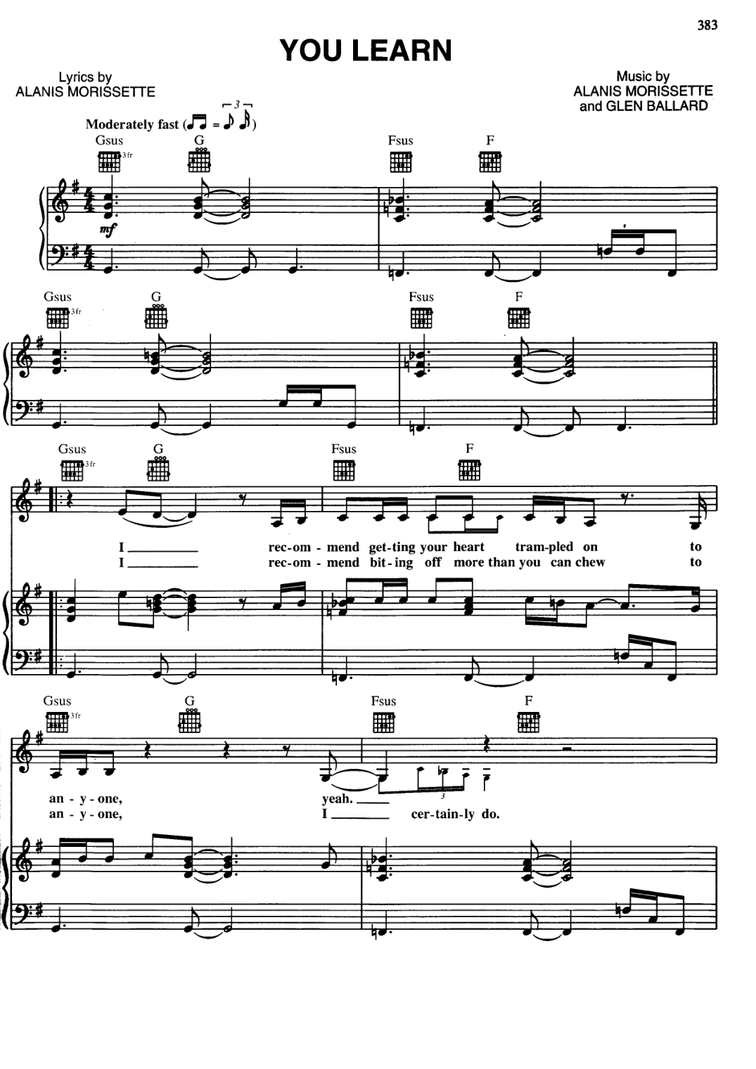 You Learn Piano Sheet Music Page 1 Free PDF