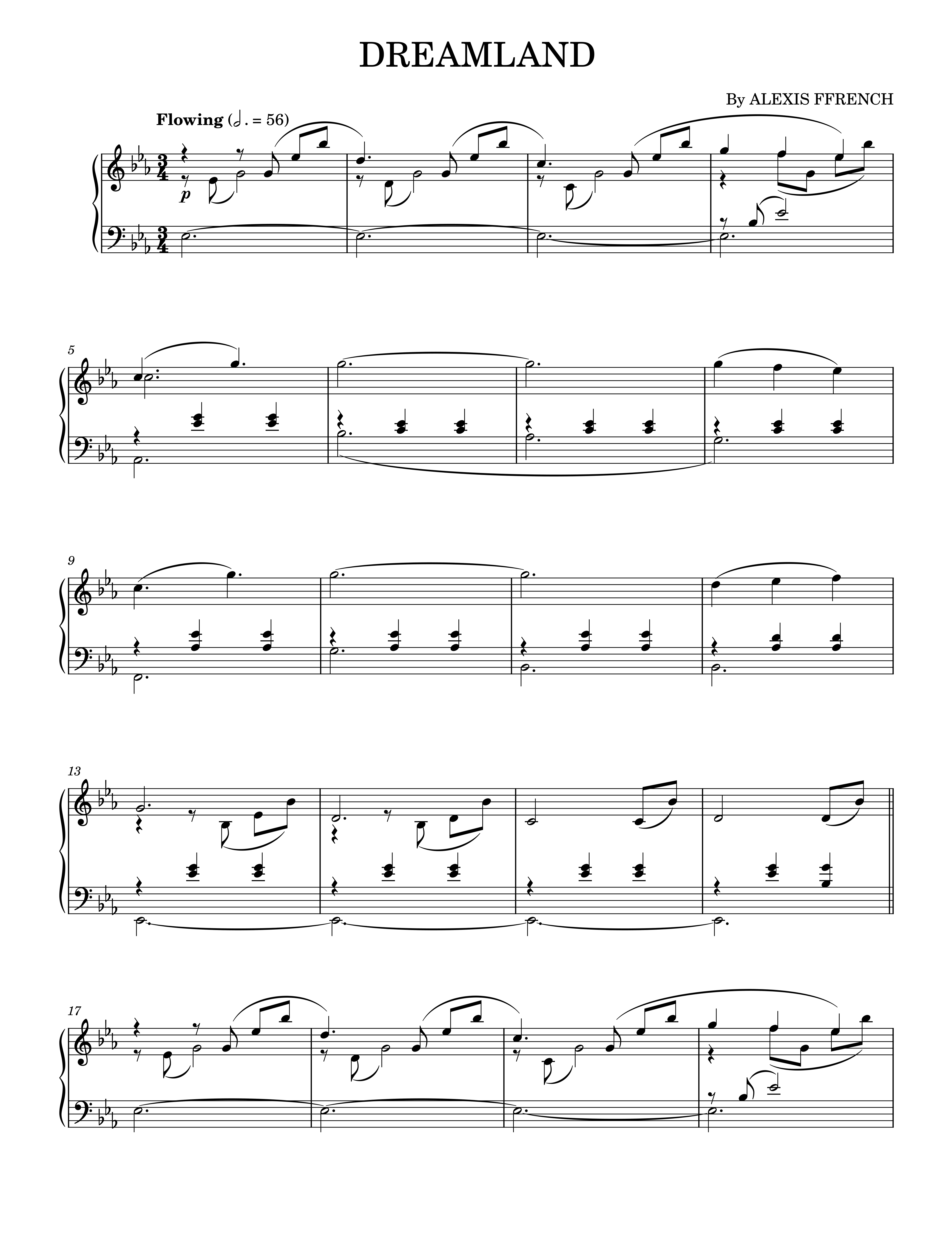 Dreamland Piano Sheet Music Page 1 Free PDF