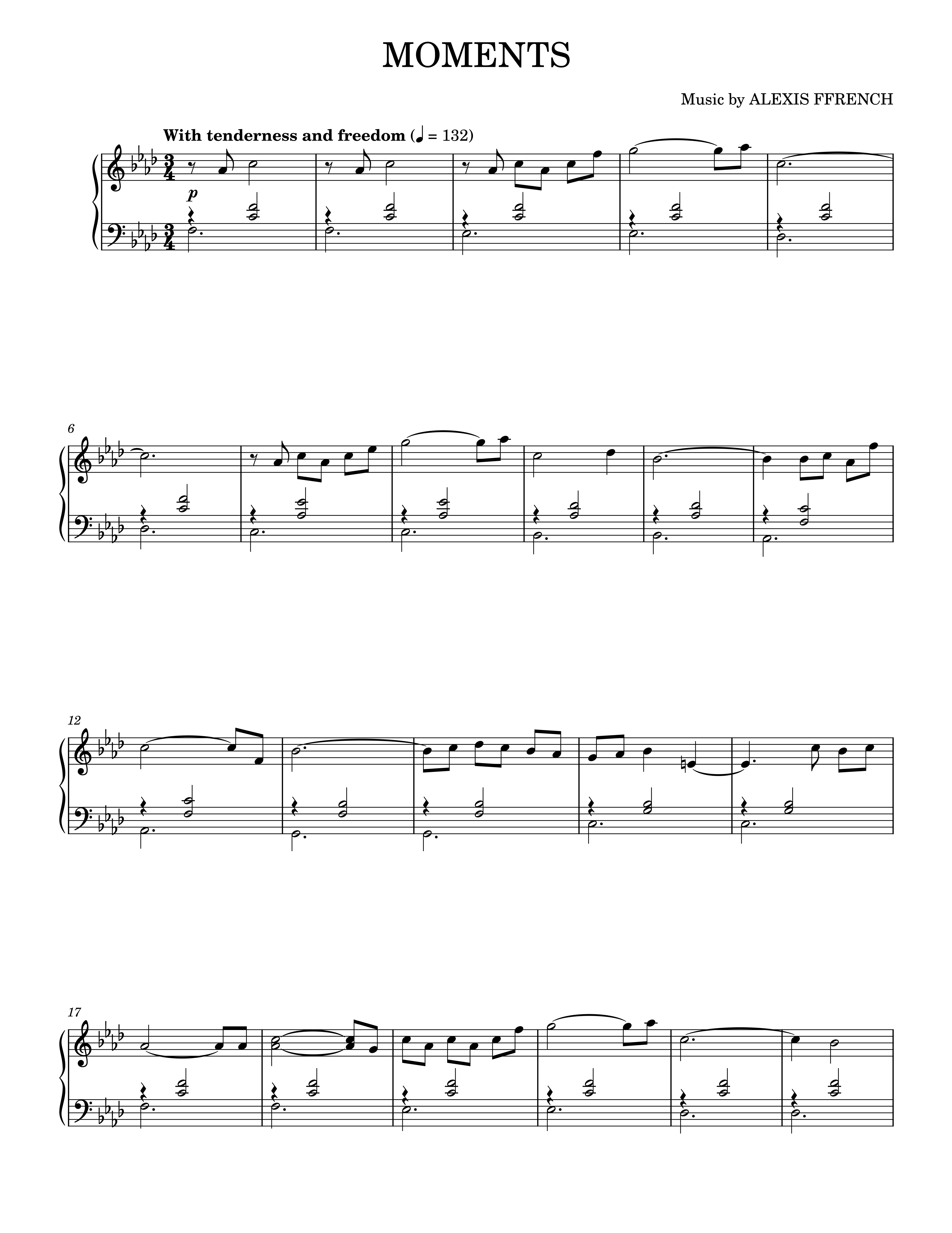 Moments Piano Sheet Music Page 1 Free PDF