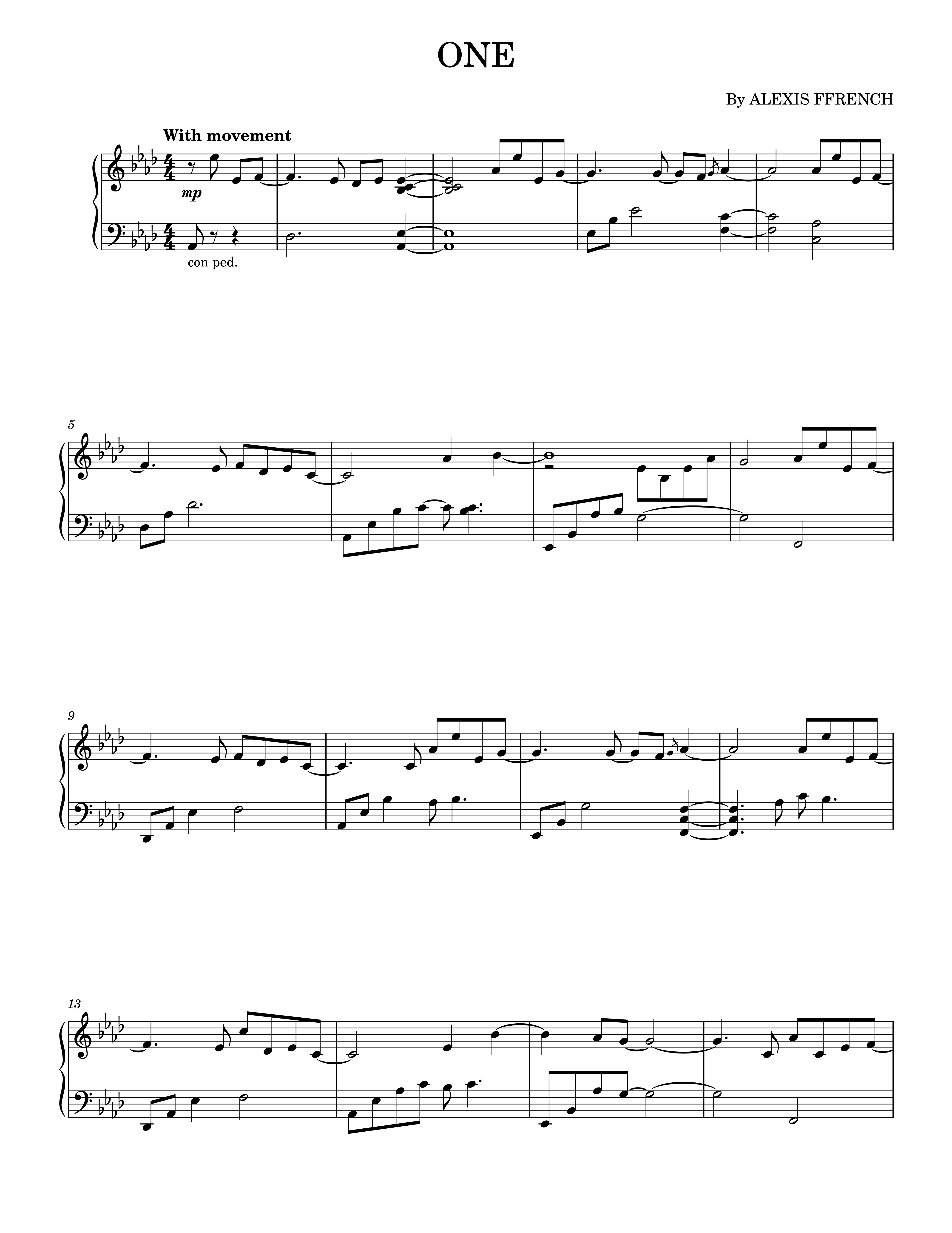 One Piano Sheet Music Page 1 Free PDF