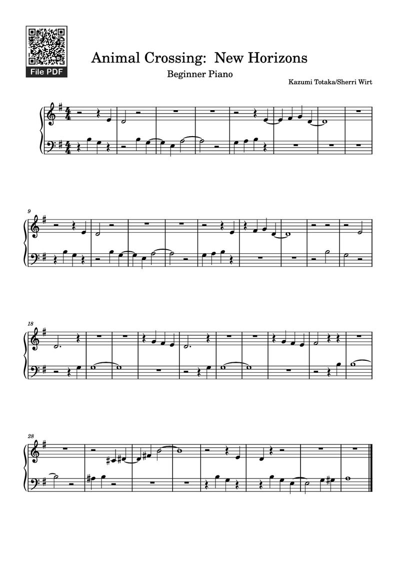 Animal Crossing New Horizons Theme Piano Sheet Music Page 1 Free PDF