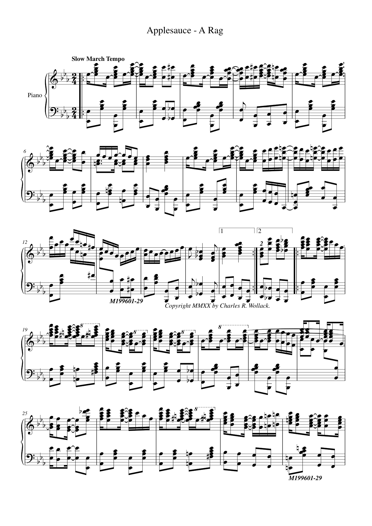Applesauce Piano Sheet Music Page 1 Free PDF