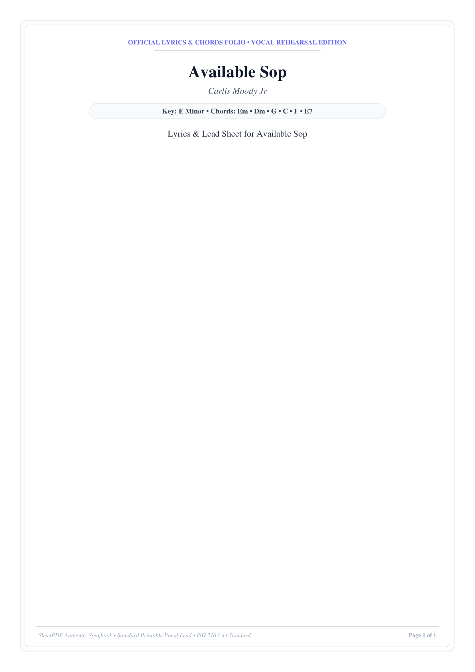 Available Sop Piano Sheet Music Page 1 Free PDF