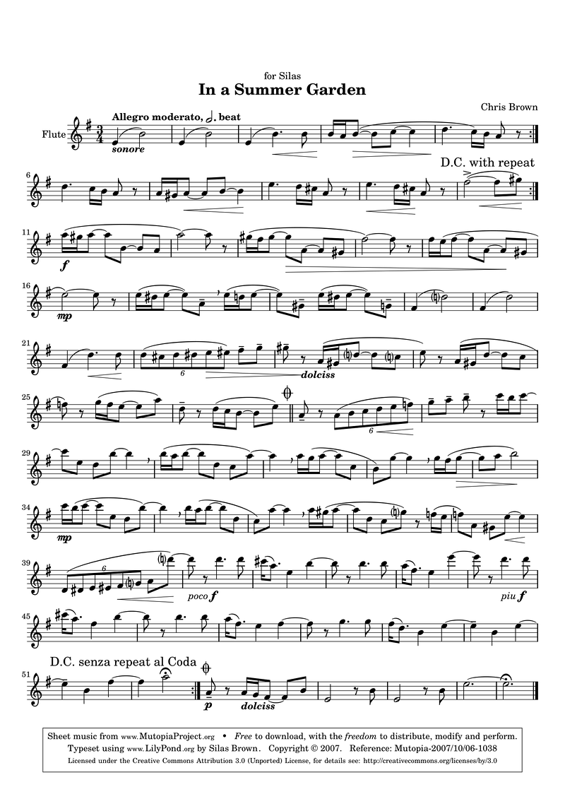 Bagatelle 1 Piano Sheet Music Score Page 1