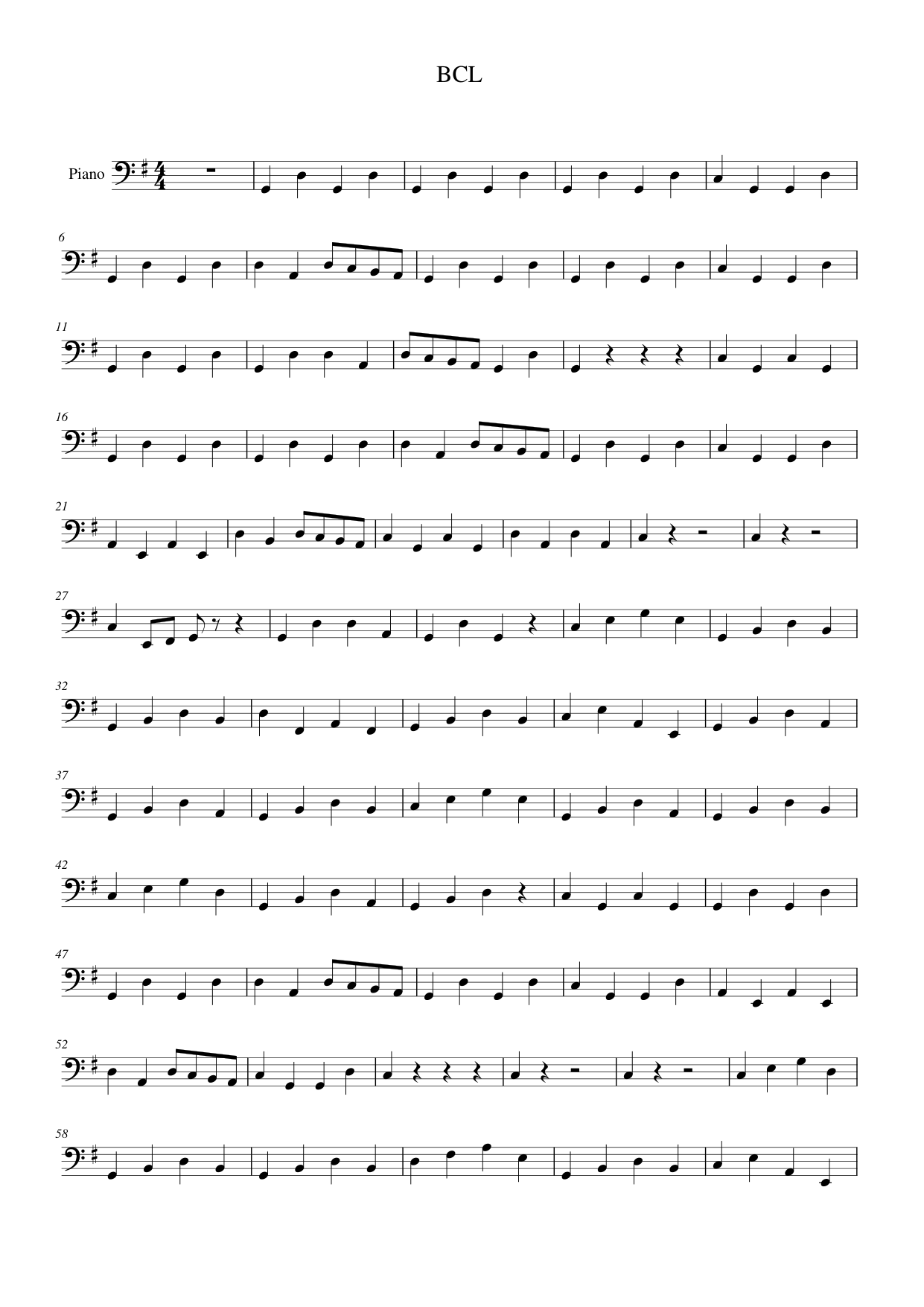 BCL Lyrics & Chords Folio