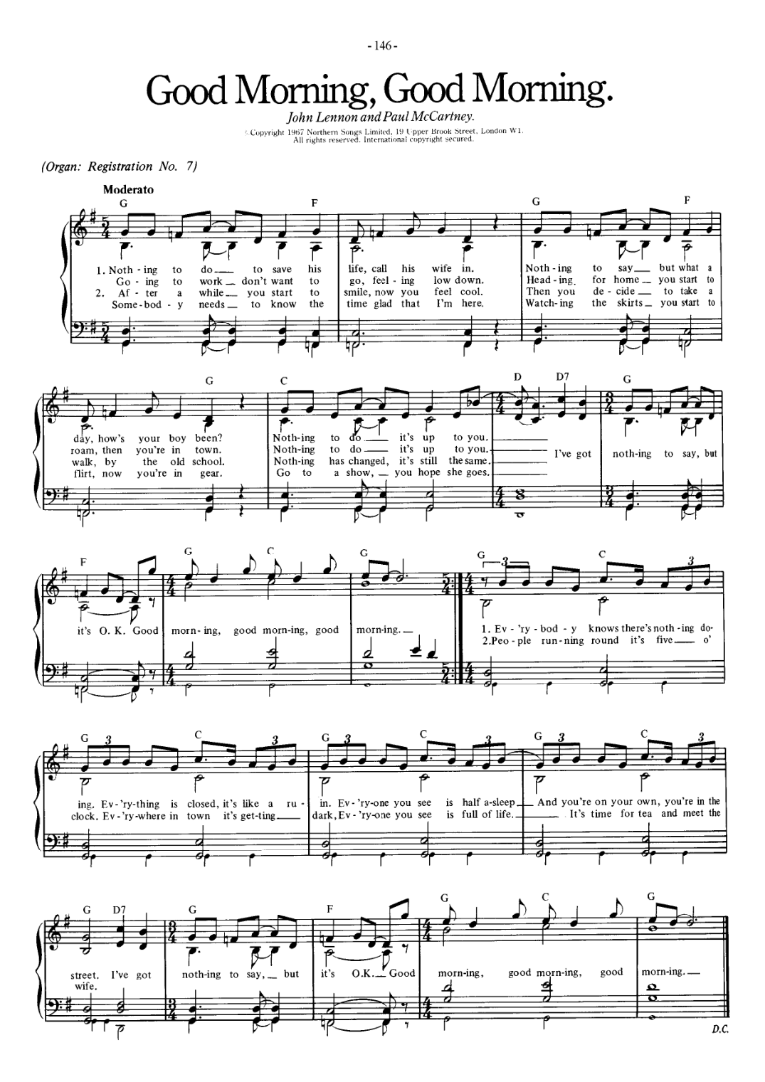Good Morning Good Morning Piano Sheet Music Page 1 Free PDF