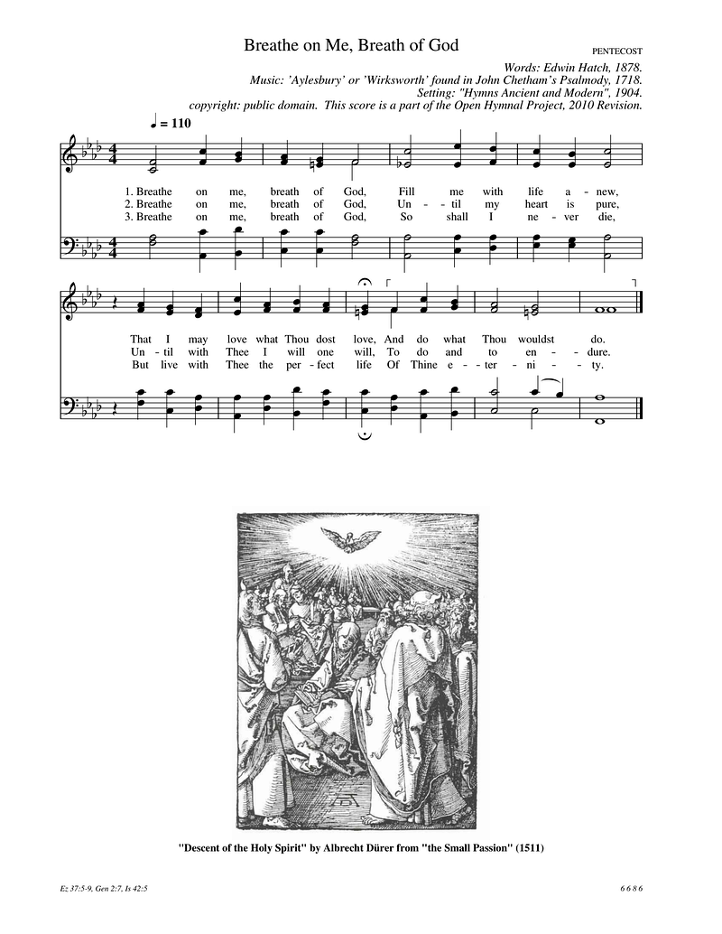 Breathe On Me Breath Of God Piano Sheet Music Page 1 Free PDF
