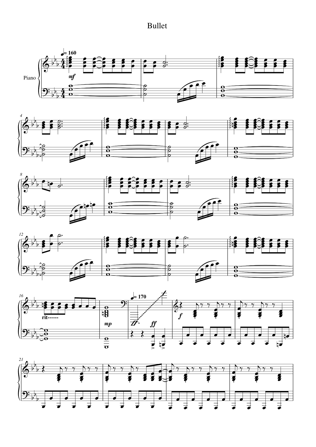 Bullet Lyrics & Chords Folio