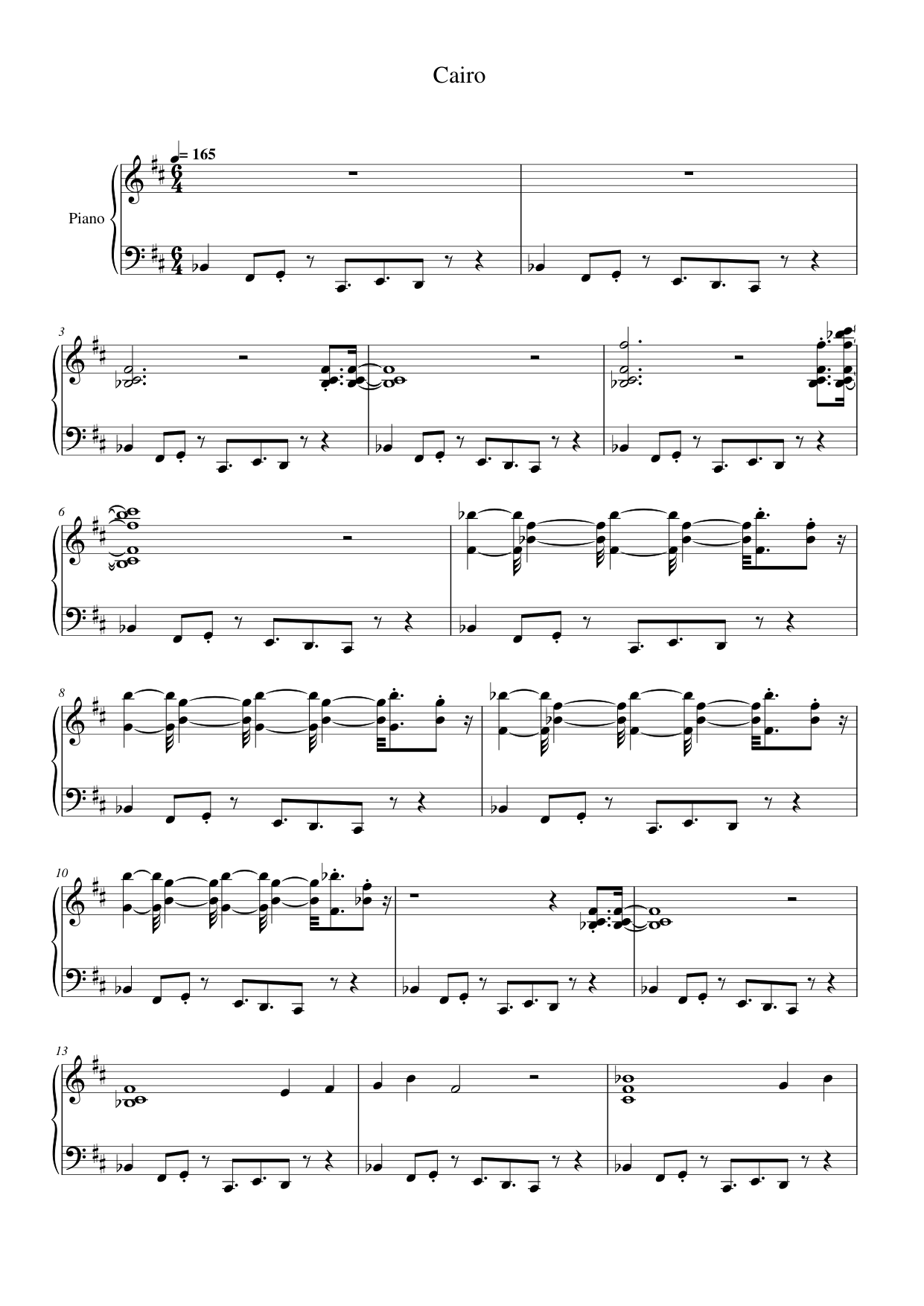 Cairo Lyrics & Chords Folio