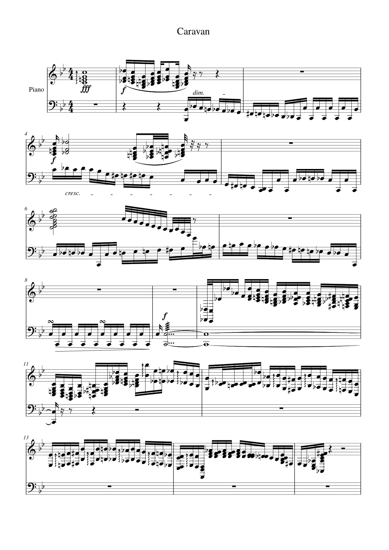 Caravan Piano Sheet Music Page 1 Free PDF