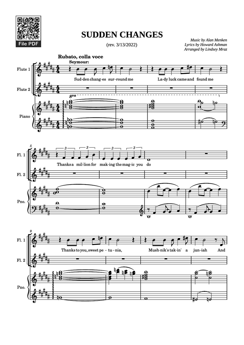 Changes (Piano) Piano Sheet Music Page 1 Free PDF