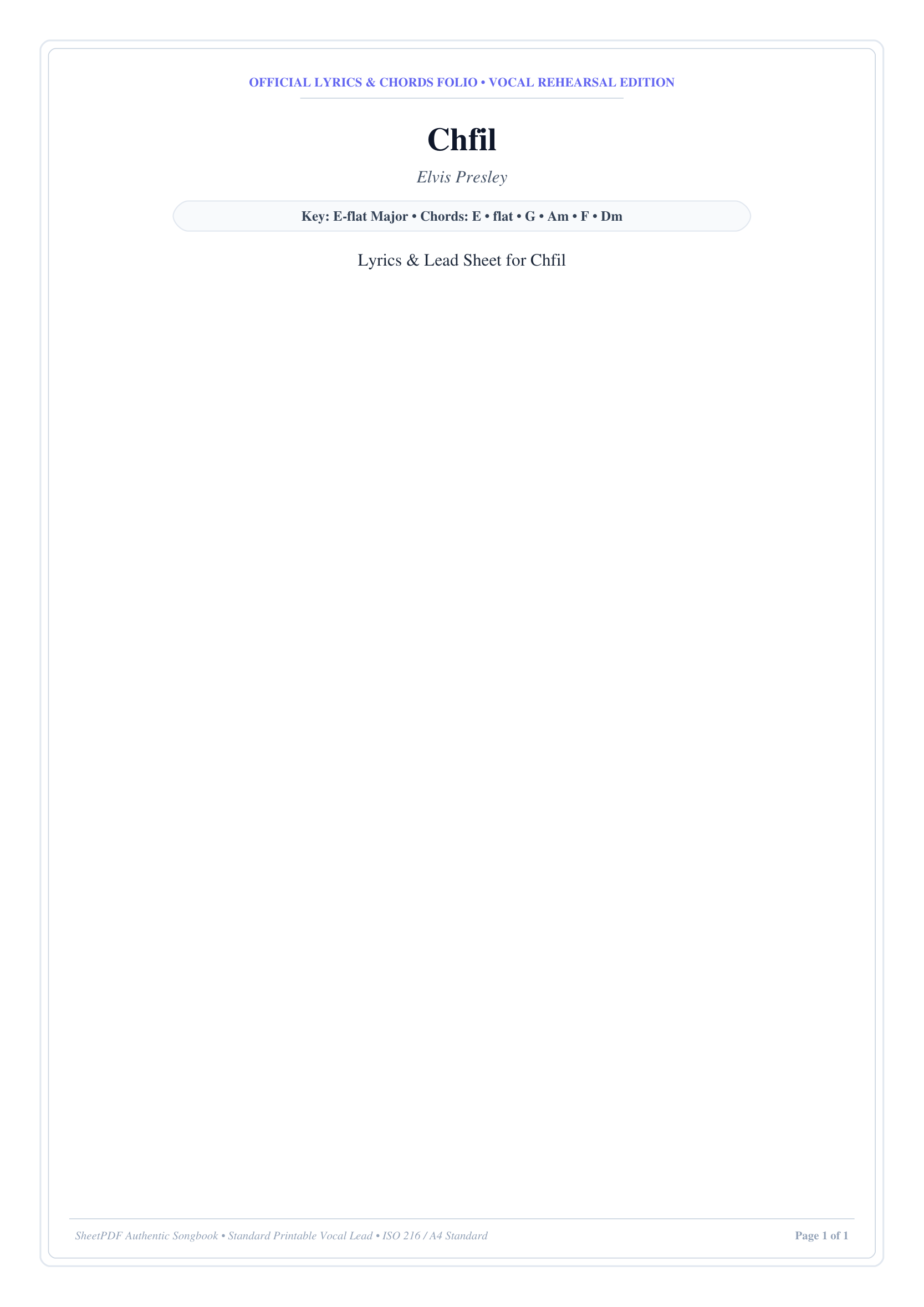Chfil Piano Sheet Music Page 1 Free PDF