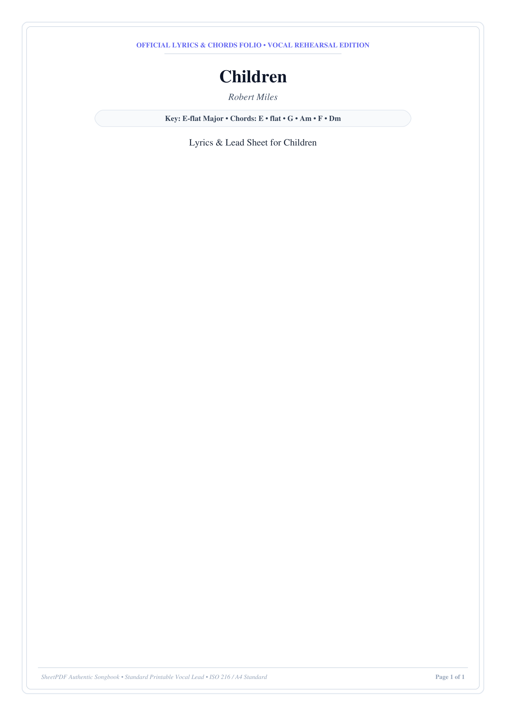 Children Lyrics & Chords Folio