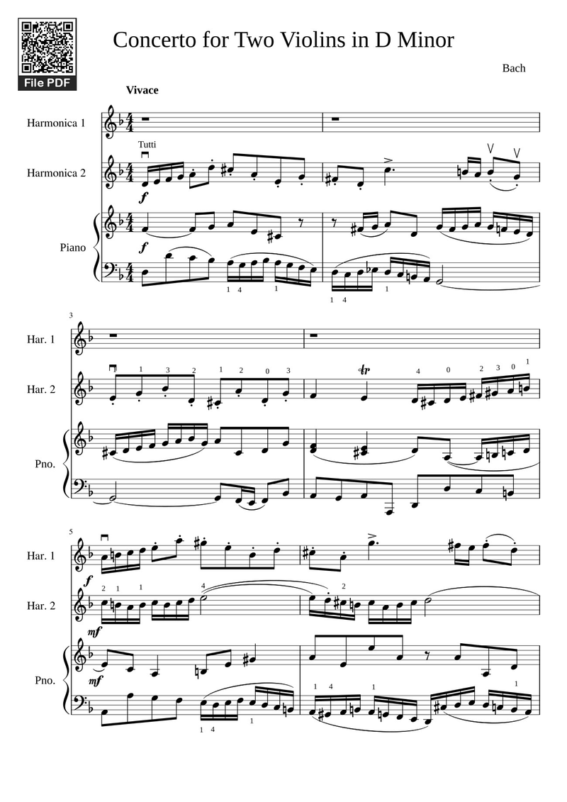 Piano Concerto No. 2 in F Minor, Op. 21 III. Allegro vivace Piano Sheet Music Page 1 Free PDF