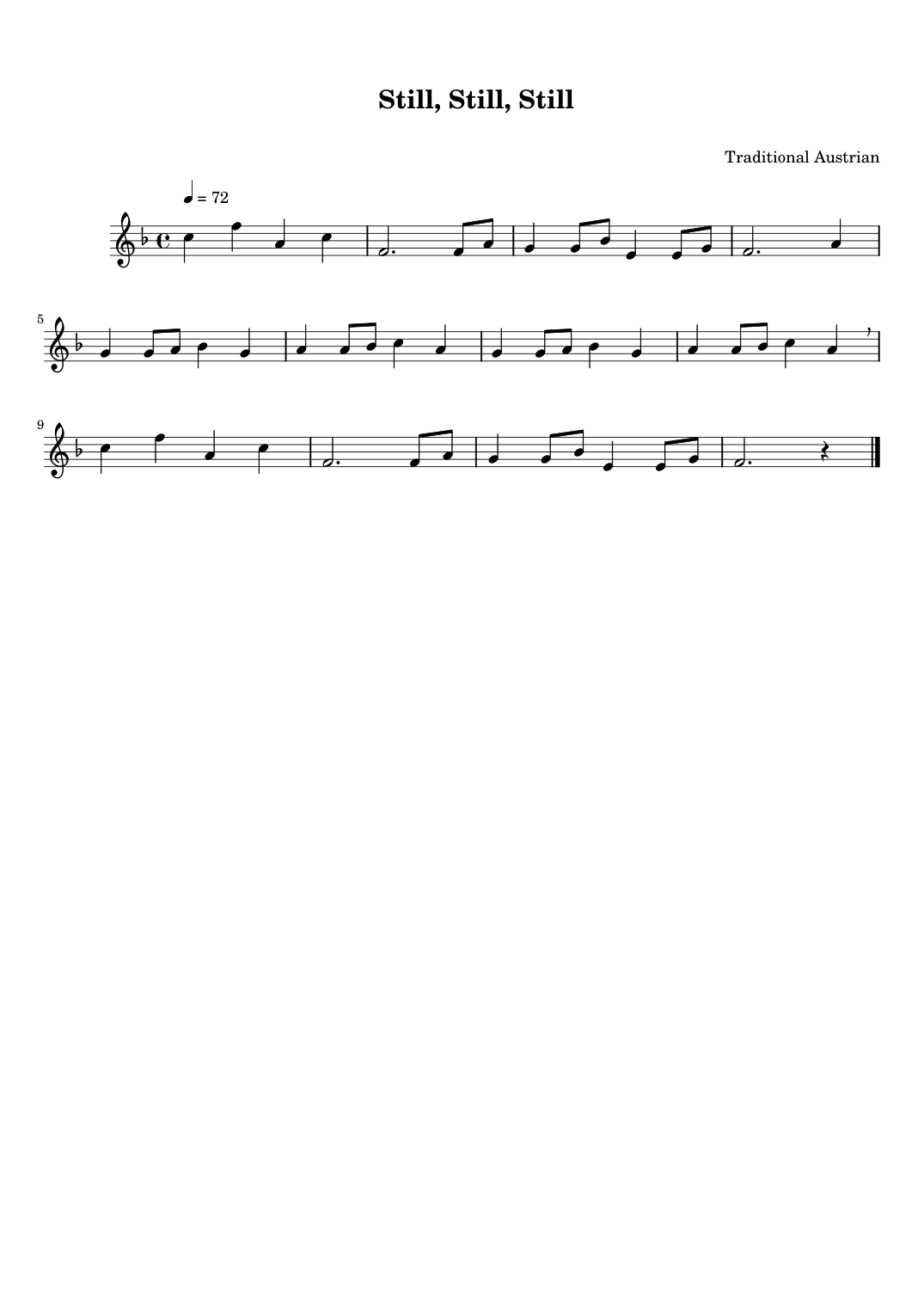 Still Still Still Flute Piano Sheet Music Page 1 Free PDF