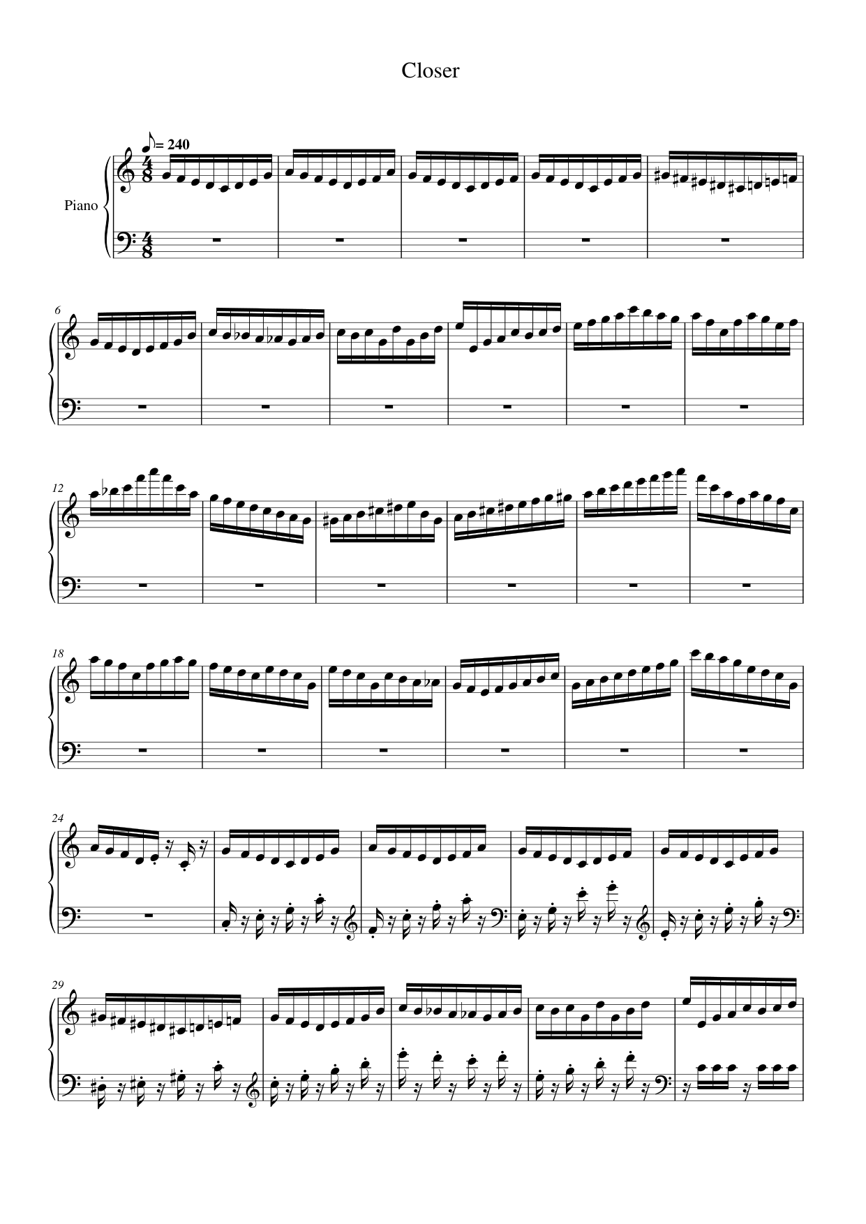 Closer Lyrics & Chords Folio