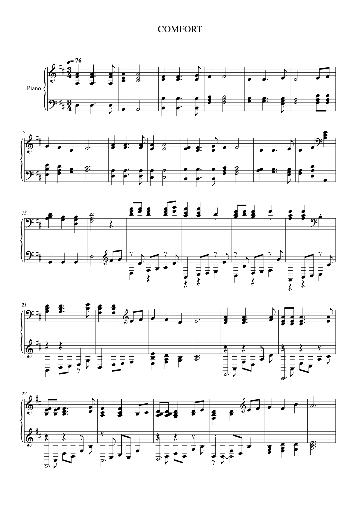 COMFORT Lyrics & Chords Folio