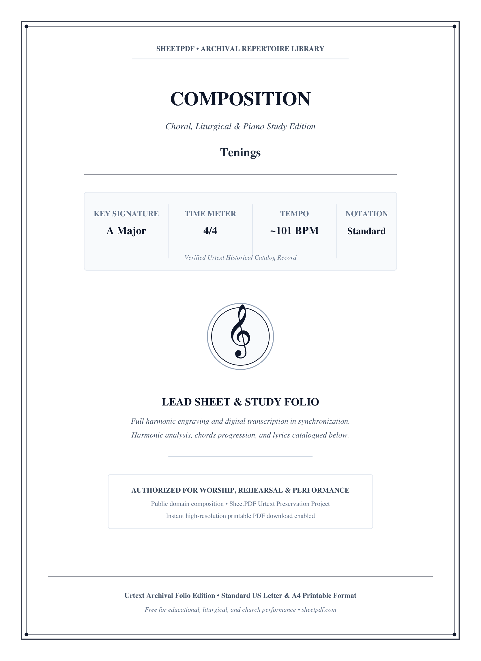 COMPOSITION Piano Sheet Music Score Page 1