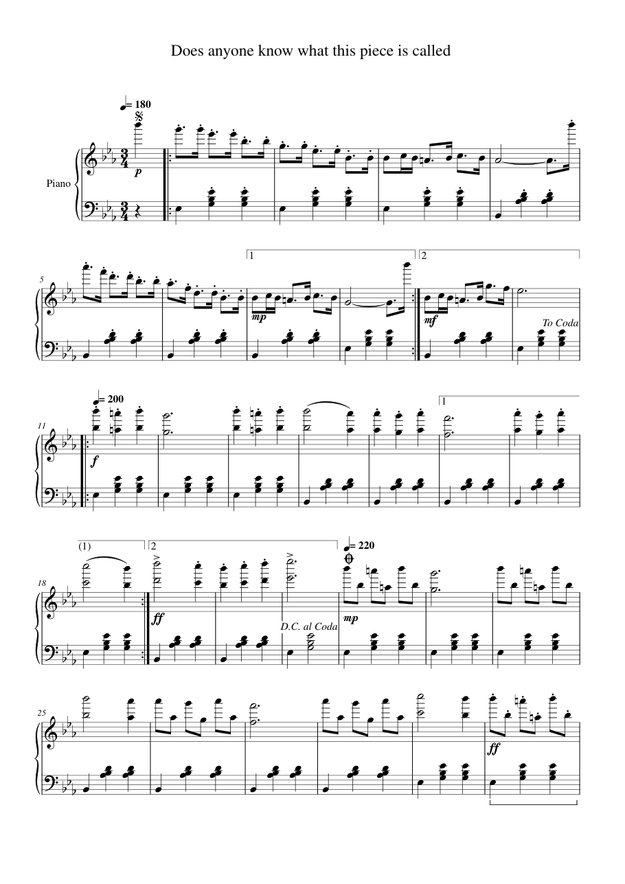 Does anyone know what this piece is called Piano Sheet Music Page 1 Free PDF