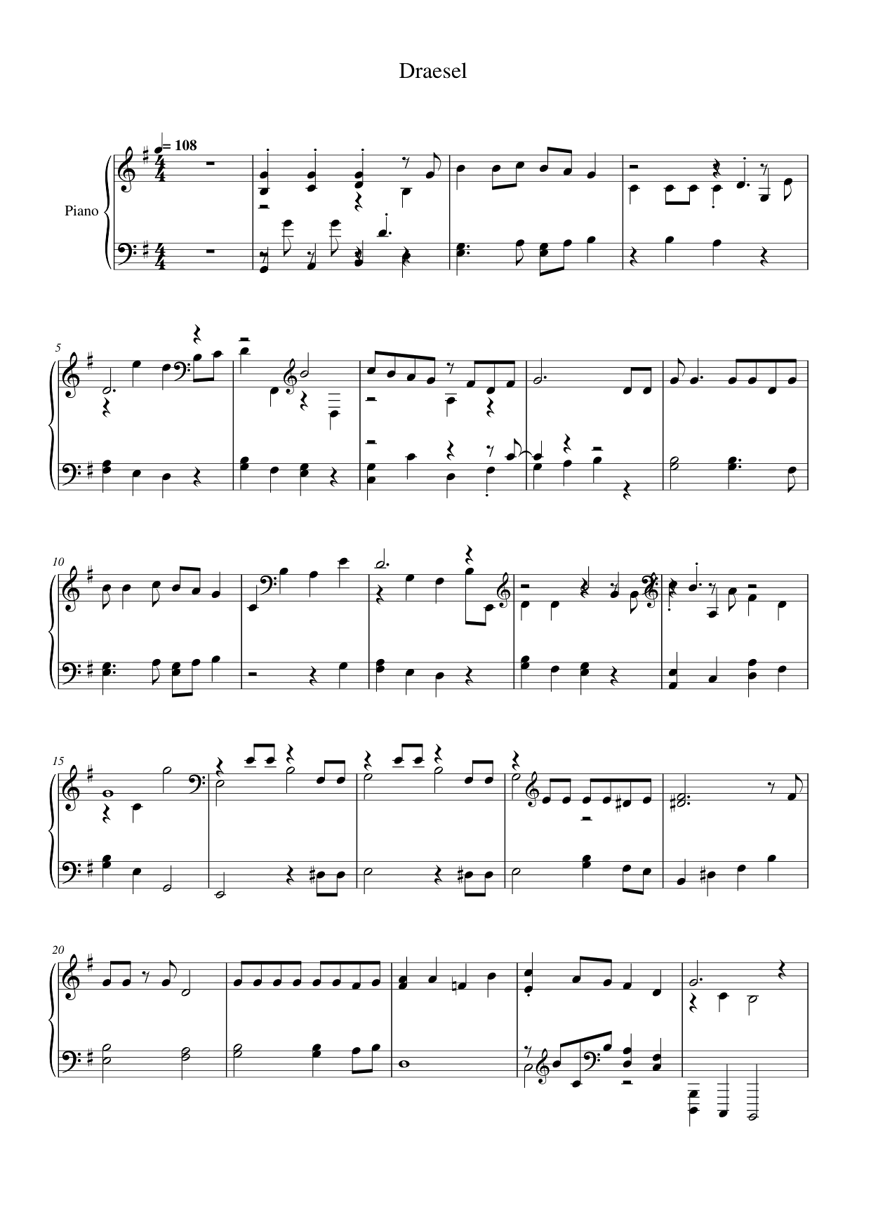 Draesel Lyrics & Chords Folio