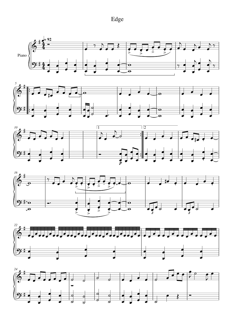 Edge Lyrics & Chords Folio