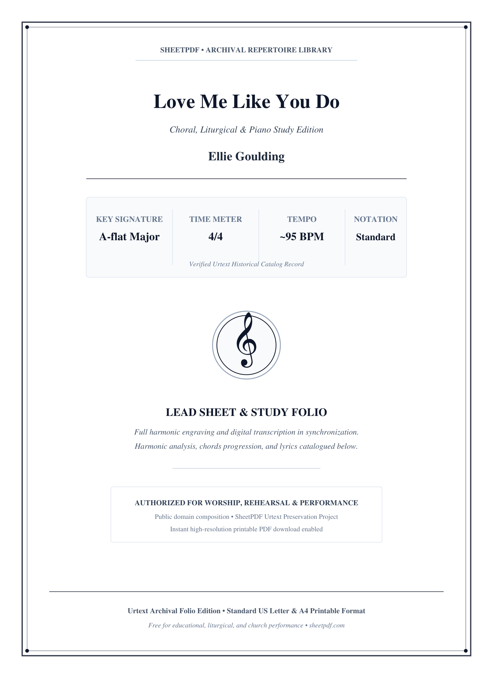 Love Me Like You Do Piano Sheet Music Page 1 Free PDF