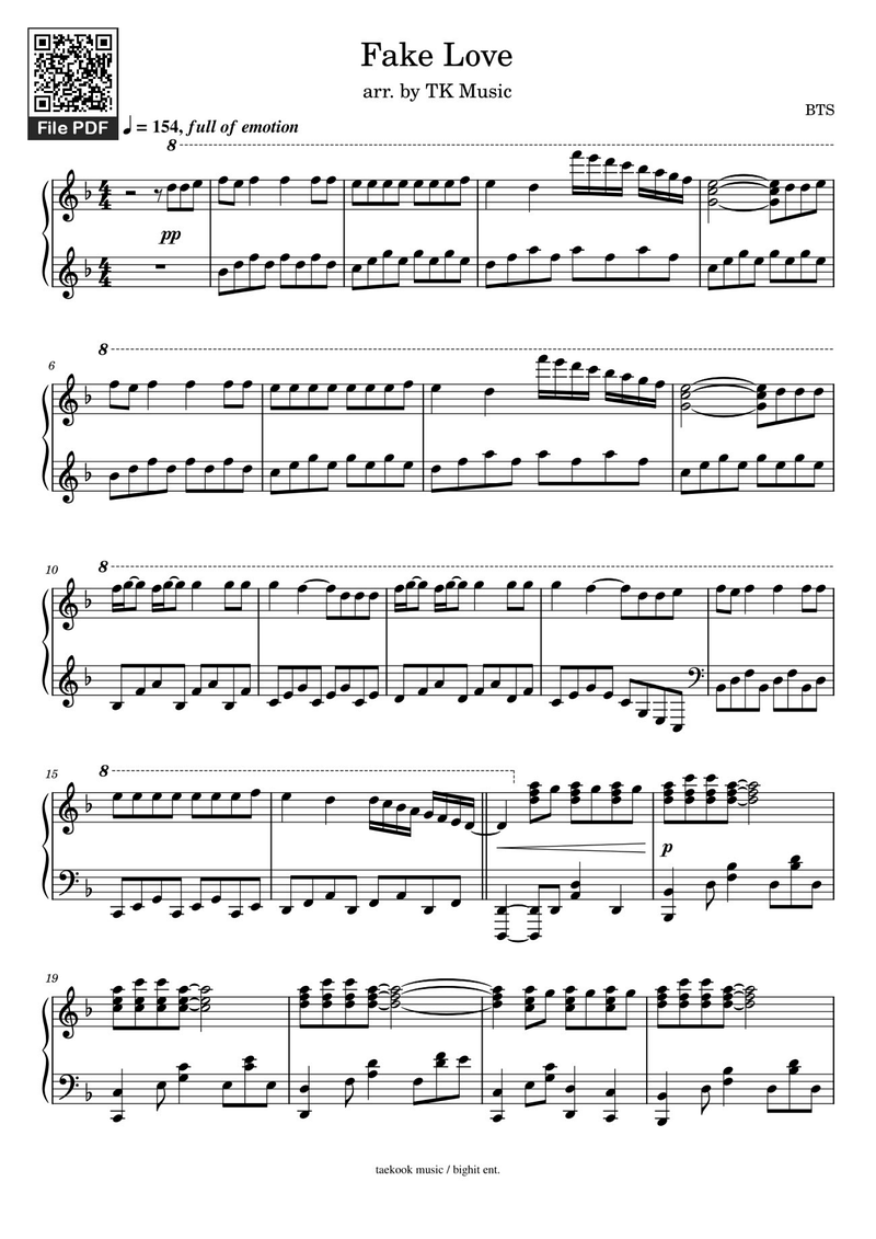 Fake Love Lyrics & Chords Folio