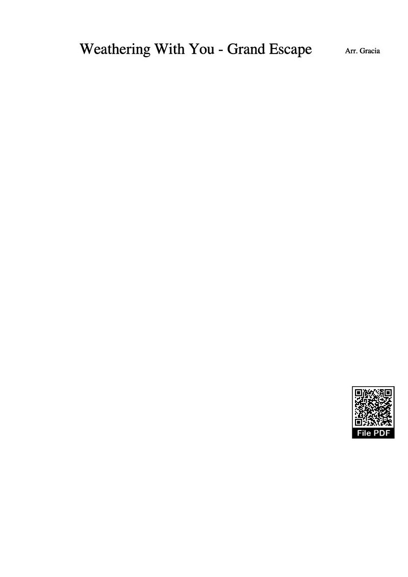 GRAND ESCAPE Piano Sheet Music Page 1 Free PDF
