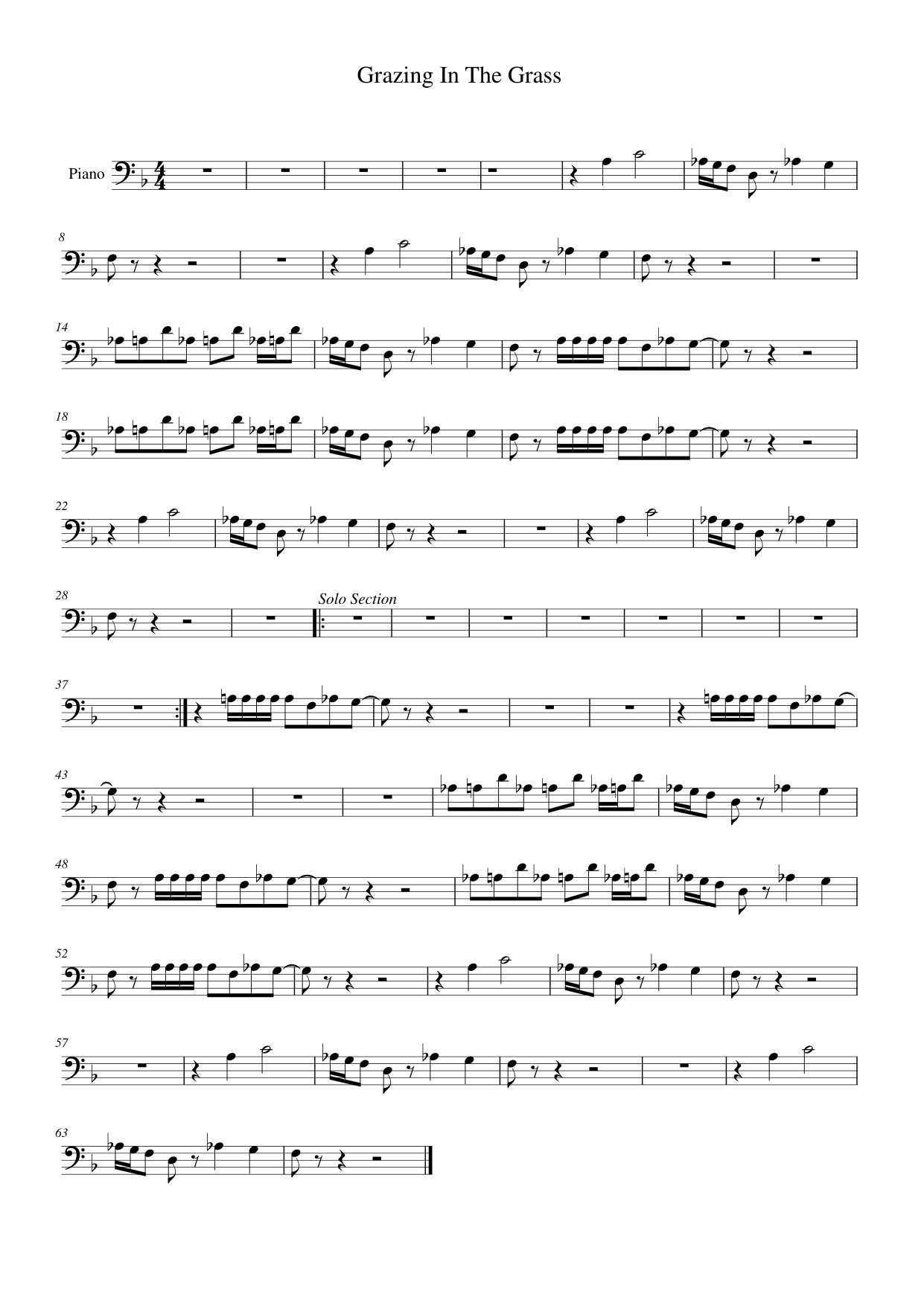 Grazing In The Grass Piano Sheet Music Page 1 Free PDF