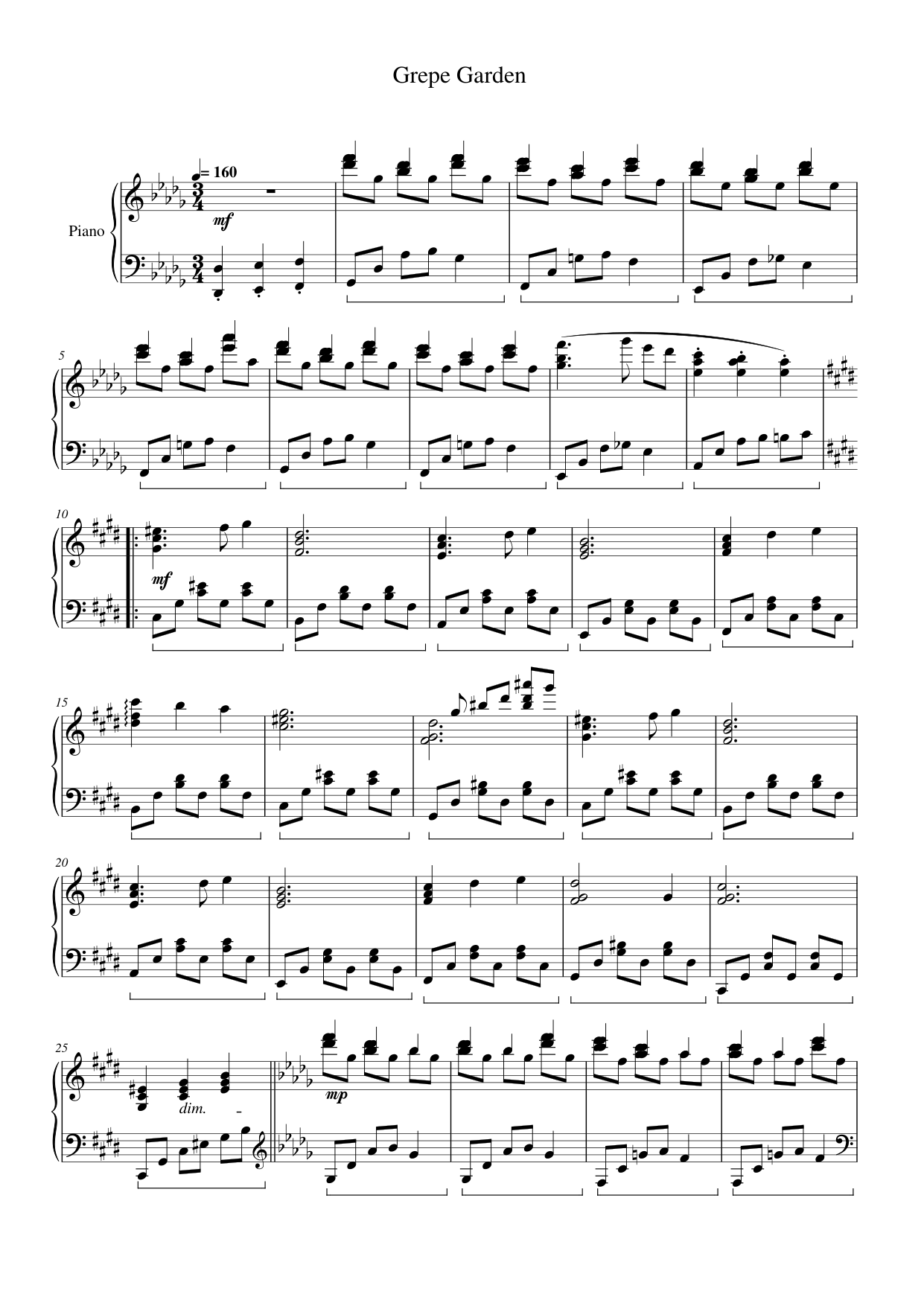 Grepe Garden Lyrics & Chords Folio