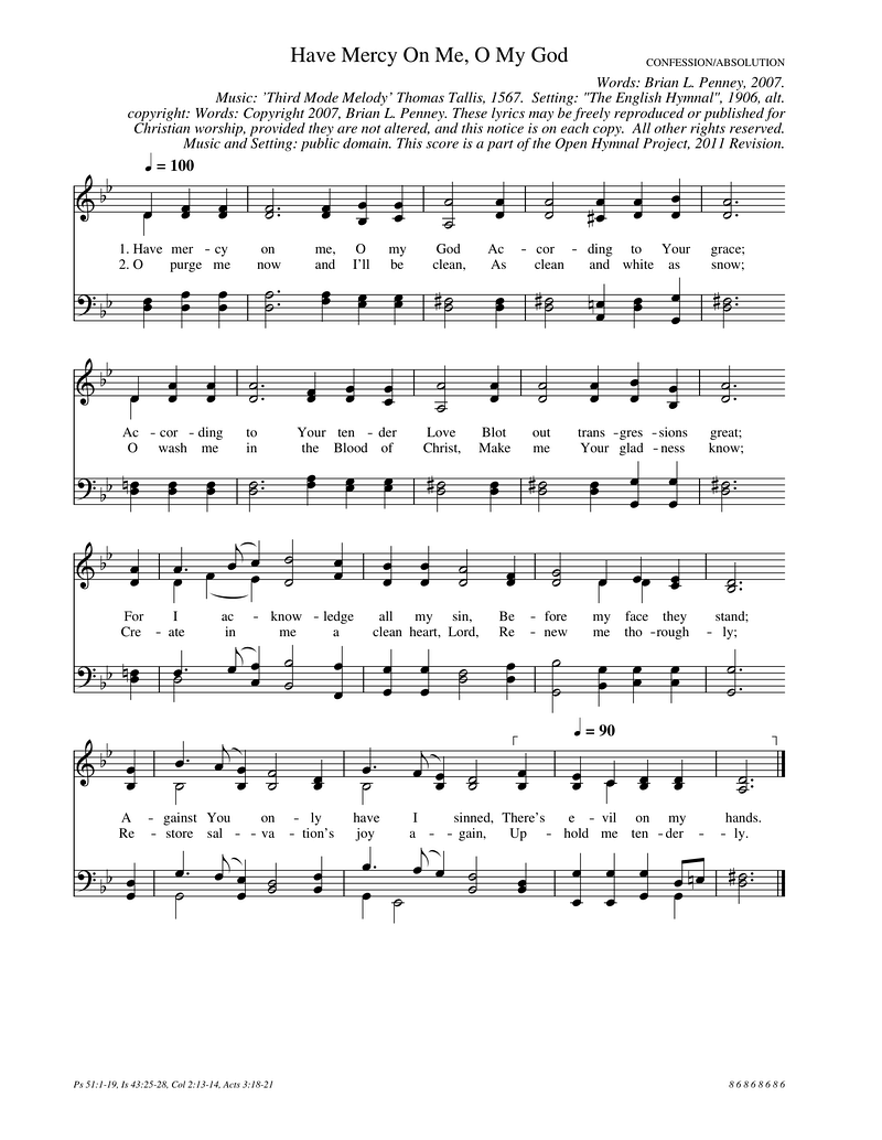 Have Mercy On Me O My God Piano Sheet Music Page 1 Free PDF