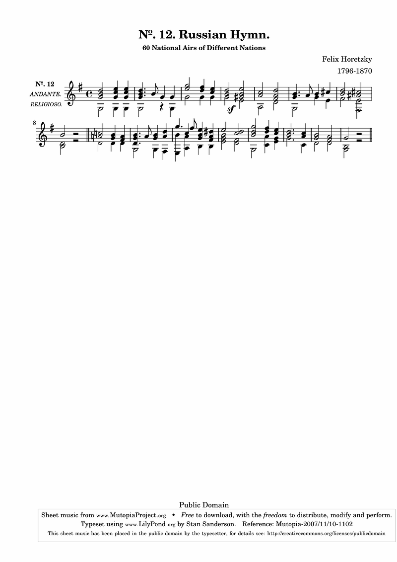 Horetzky12 Piano Sheet Music Page 1 Free PDF