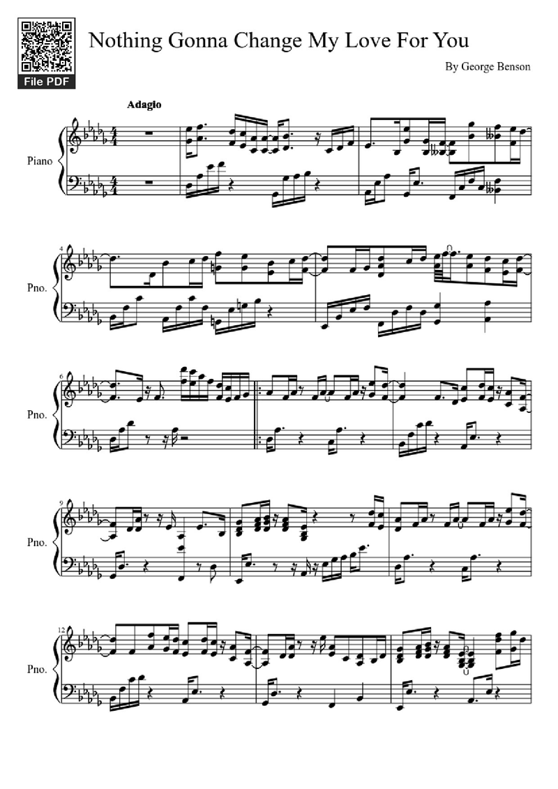 If You Love Me For Me Piano Sheet Music Page 1 Free PDF