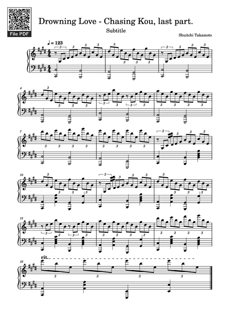 LAST OF US PART II Piano Sheet Music Page 1 Free PDF