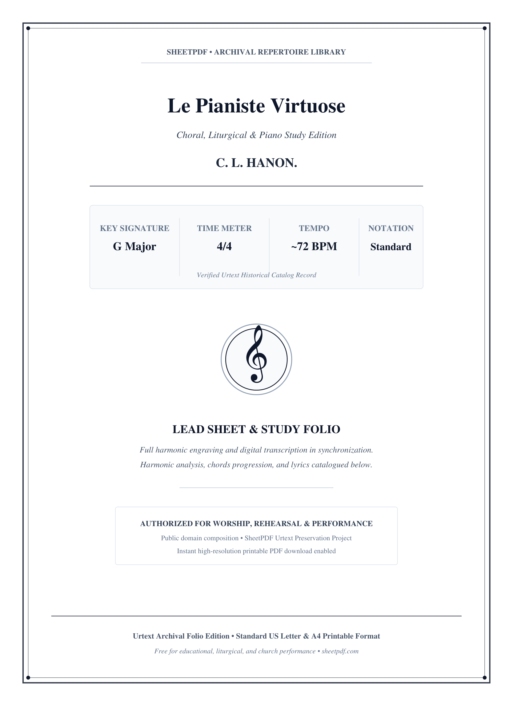 Le Pianiste Virtuose Piano Sheet Music Page 1 Free PDF