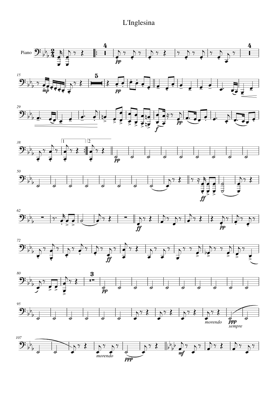 L'Inglesina Lyrics & Chords Folio