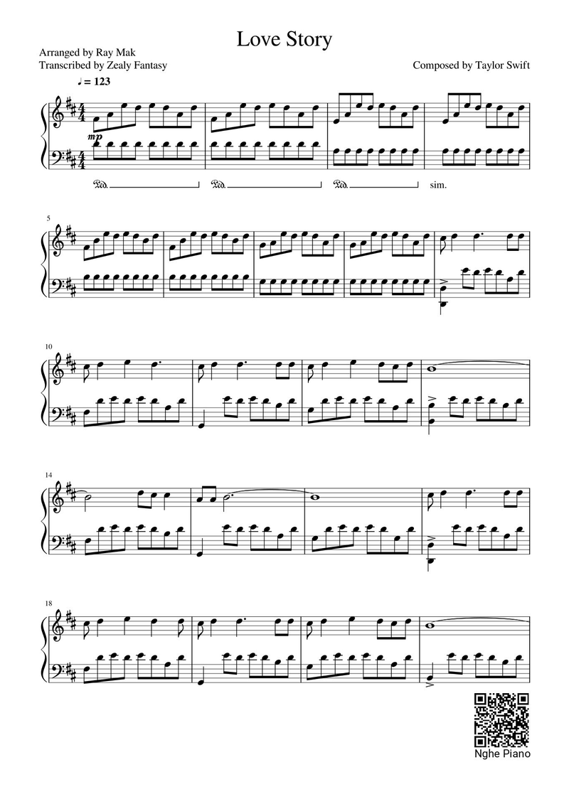 Love Story Piano Sheet Music Page 1 Free PDF