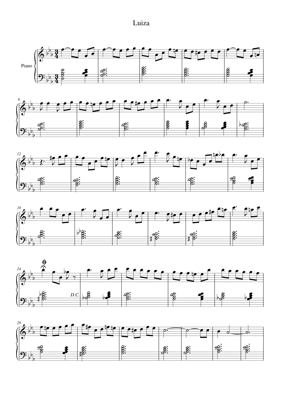 Luiza Lyrics & Chords Folio