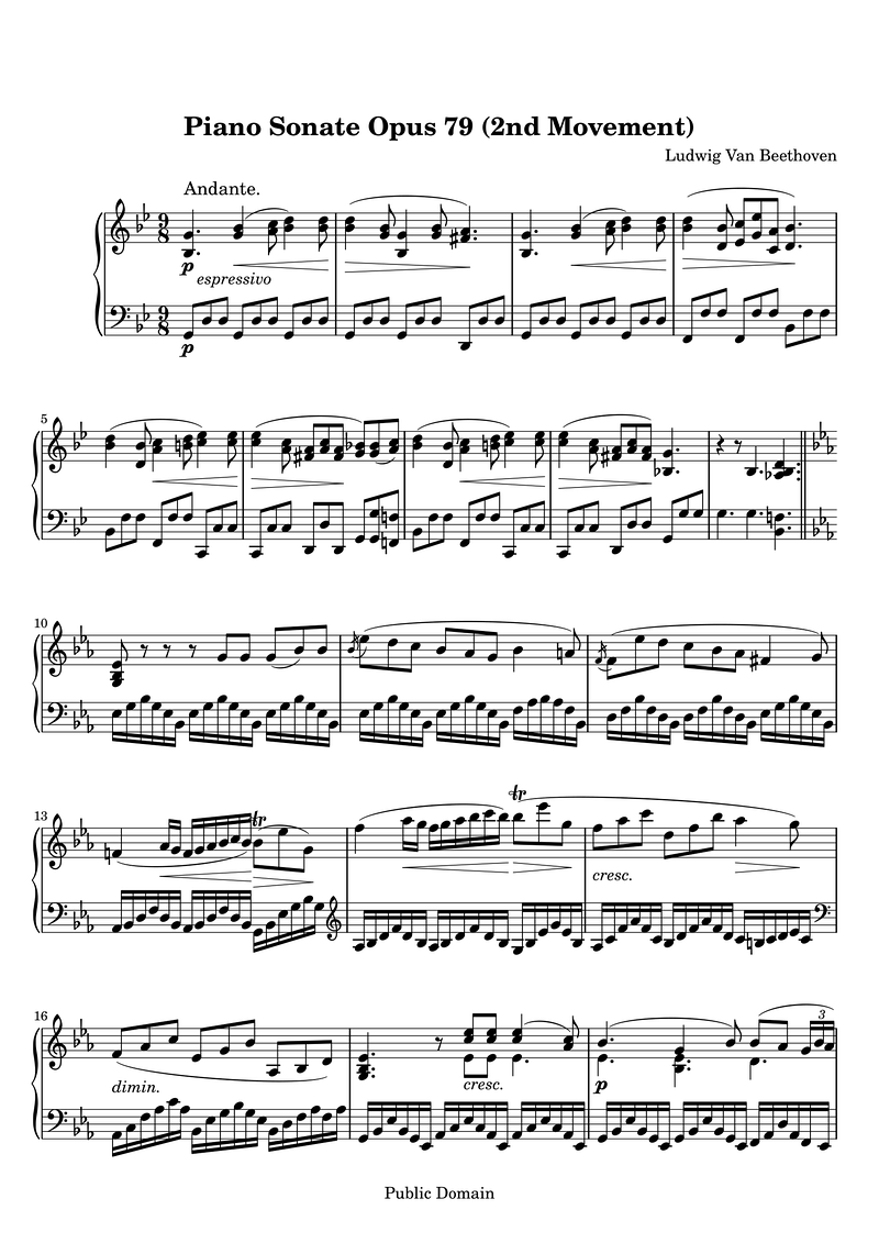 Lvb Sonate 79 2 Piano Sheet Music Page 1 Free PDF