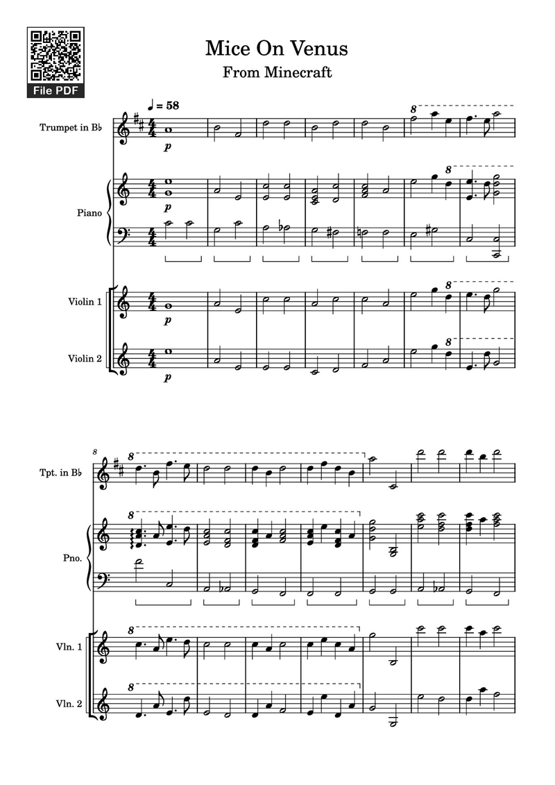 Mice on Venus Piano Sheet Music Page 1 Free PDF