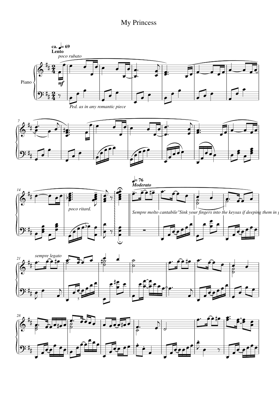 Miranda Piano Sheet Music Page 1 Free PDF