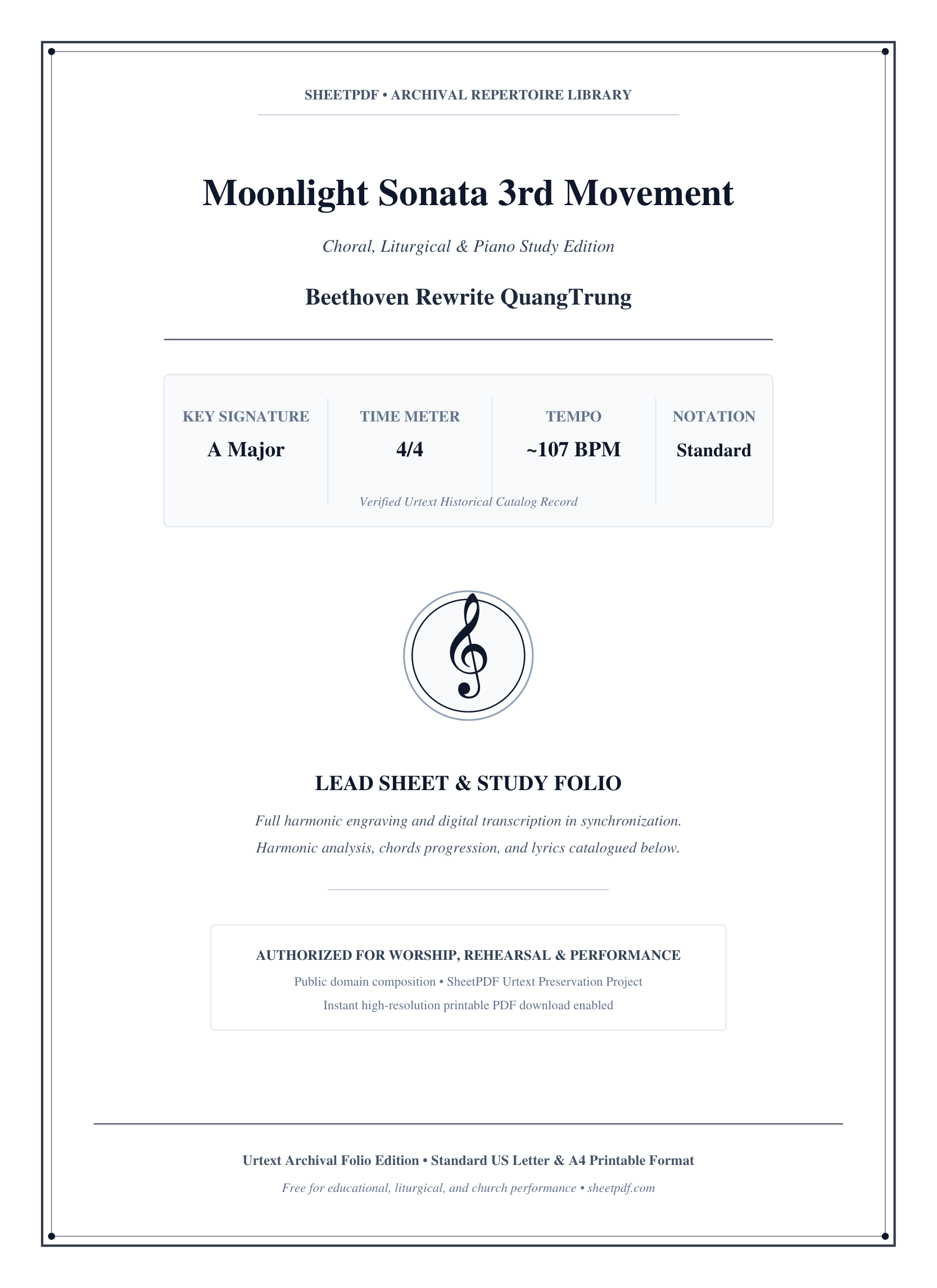 Moonlight Sonata 3rd Movement Piano Sheet Music Page 1 Free PDF