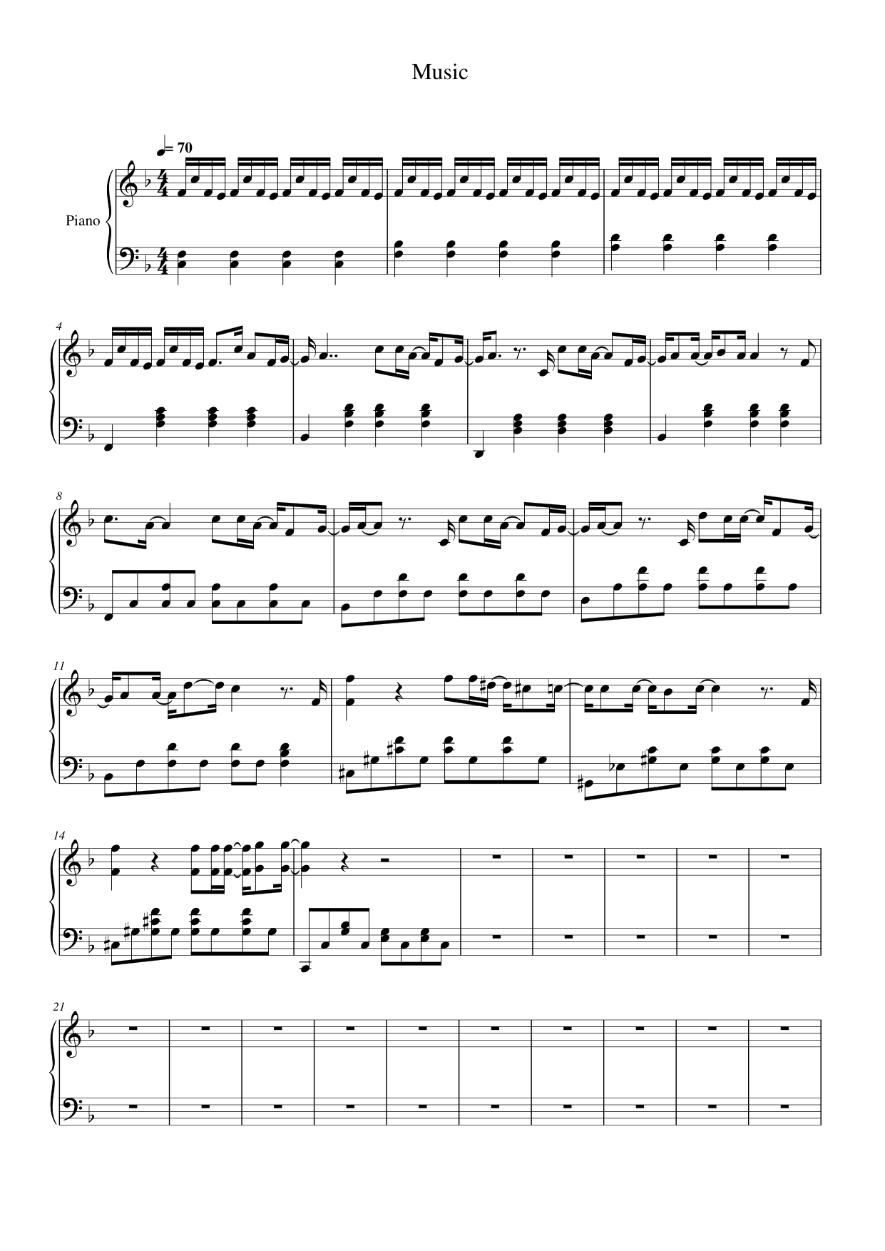Music Piano Sheet Music Page 1 Free PDF