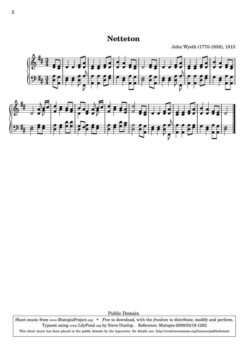 Nettleton Piano Sheet Music Page 1 Free PDF