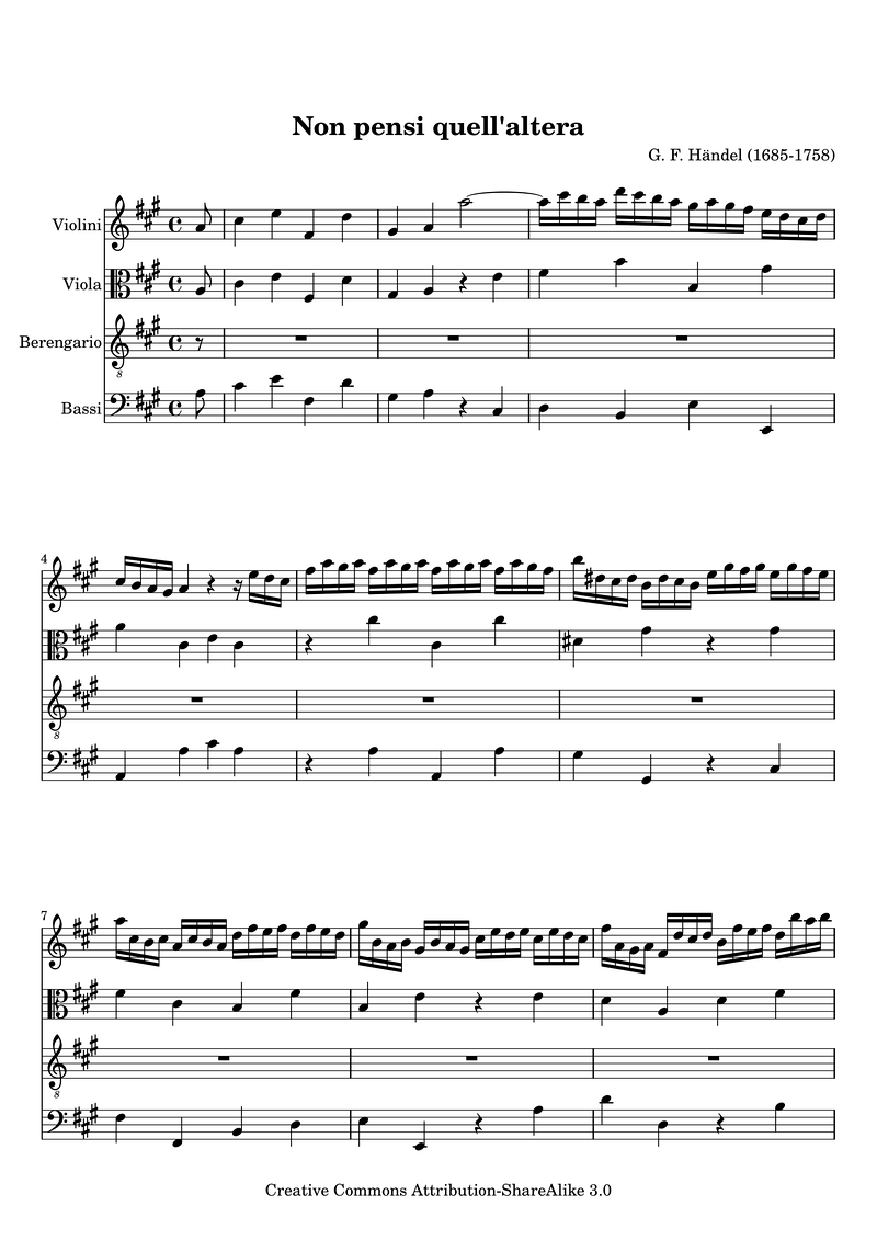 Non Pensi Quell Altera Piano Sheet Music Page 1 Free PDF