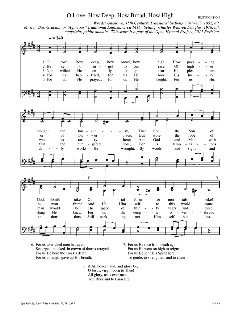 O Love How Deep Piano Sheet Music Page 1 Free PDF