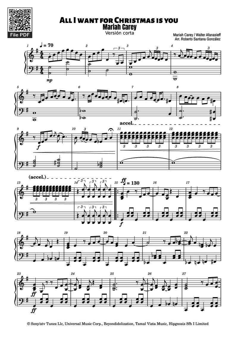 All I Want Piano Sheet Music Page 1 Free PDF